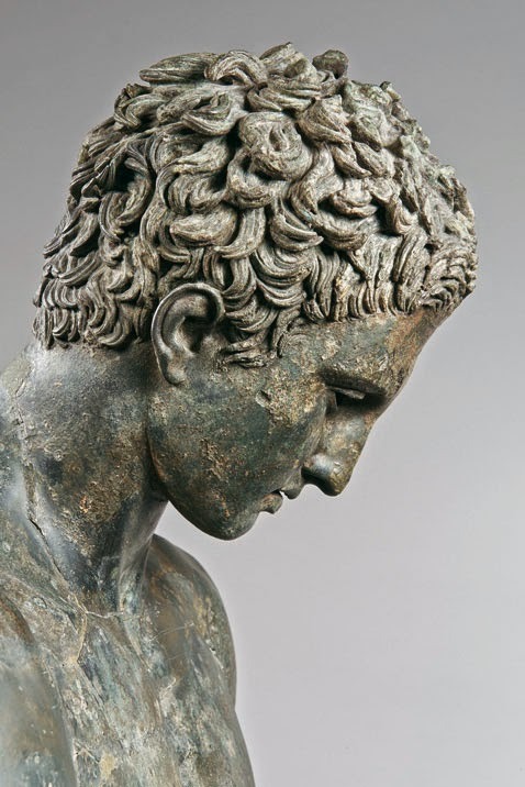 hismarmorealcalm:  Athlete Holding a Strigil  (Apoxyomenos from Ephesos) 1 – 50
