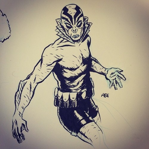 #Drawing of #AbeSapien from #Hellboy #sketchbook