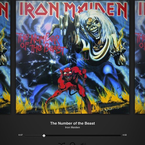 666, the Number of the beast Sacrifice is going on tonight (: #lovethem #listeningto #ironmaiden #he