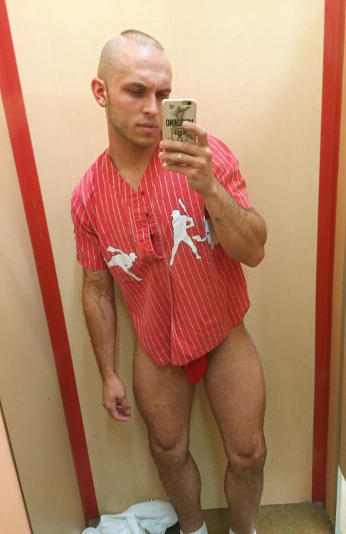markmonroe: trying stuff on at savers…