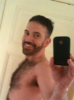 9outta10:  Manly, hairy chest and ass.  Handsome, hairy, sexy and a great smile - WOOF
