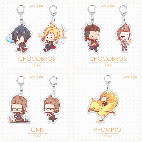 I’m finally making ffxv merch and prints!!Preorders for acrylic charms are open till March 14!Use th