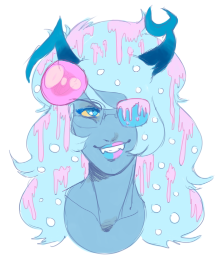 kuwater - did a lil sketch of my old trickster!vriska design i...