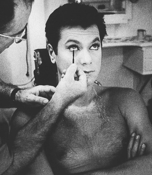 gregorypecks-deactivated2014032:Jack Lemmon and Tony Curtis getting made up for Some Like It Hot (19