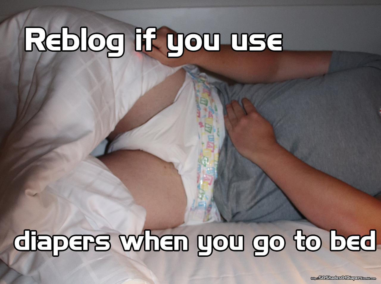 walle1122:  50shadesofdiapers:Reblof if you use diapers when you go to bed   Every