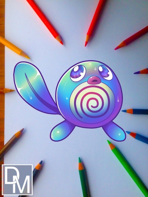 digital-magician: Poliwag, Poliwhirl and Poliwrath drawn and coloured digitally! Hope everyone likes