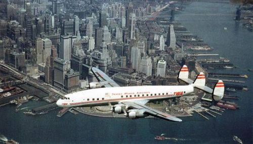 british-eevee - Super Constellation in flight over New York...