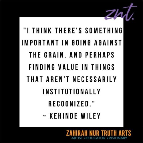 Happy Sunday #zntarts family… @kehindewiley thank you for your words! I totally think as an artist a