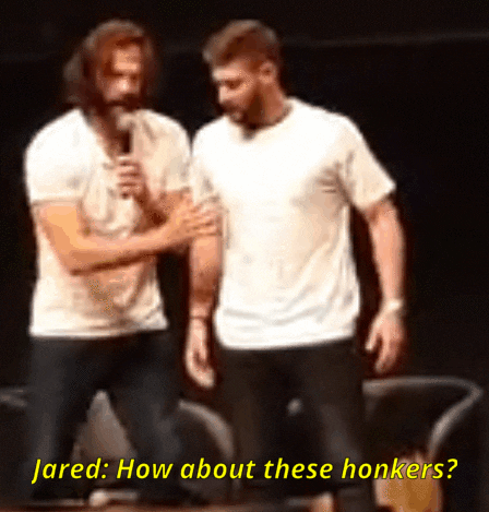 nothingidputbeforeyou:  Day 2 AHBL 10 - J2 charity auction featuring Jensen signing over Jared’s hea