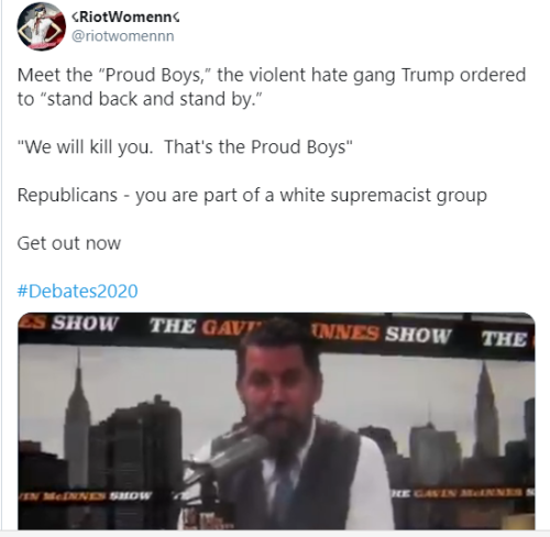 Proud Boys founder Gavin McInnes has said: “We will kill you. That’s the Proud Boys in a nutshell. W