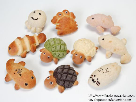 chipcococafe:  Sweet Breads from Kyoto Aquarium Jelly fish- Fluffy white bread with