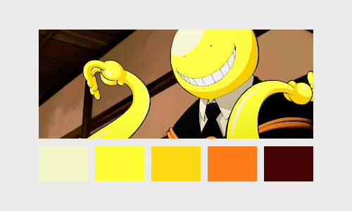 ansatsuclassroom: Assassination Classroom Color Palettes → RGB/CMYK 