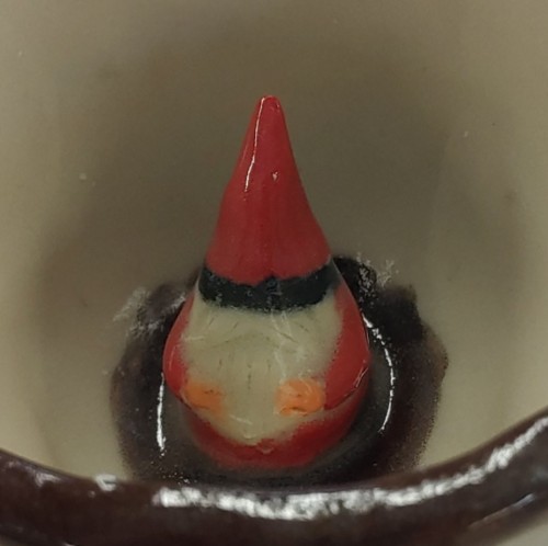 amygdalae:amygdalae:Day 1 of ceramics class… Secret gnome will live under the soupI’d like to report that soup gnome made it through unscathed!