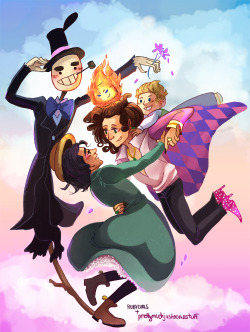 rubycurls:  Harry’s Moving Castle! Collab