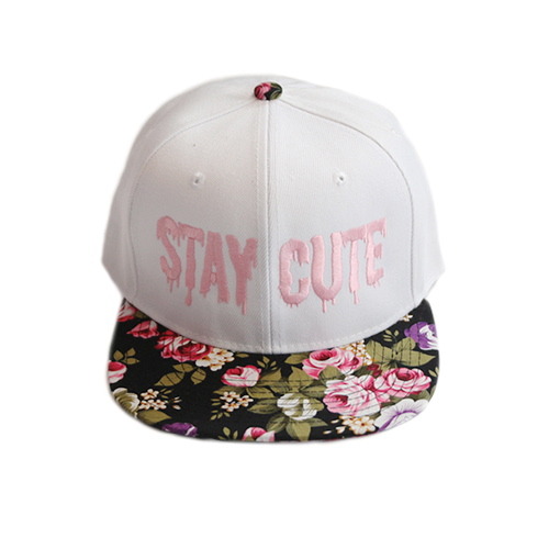 cultfawn:White Floral Snapback$34