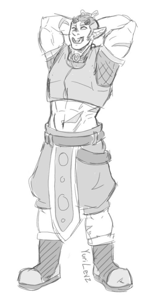 Here's My Orc DnD Oc Lilac. They're 6'2, Buff, And Chaotic Good.