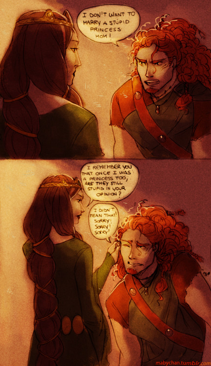 mabychan:NEVER say that a princess is stupid! (Meraud and queen Elinor - The Brave) 