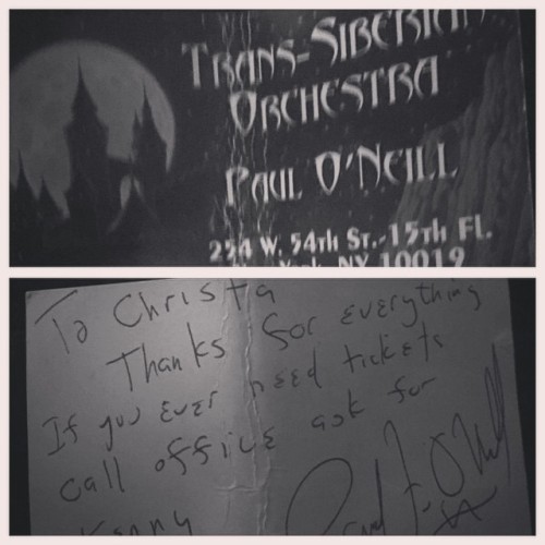 That moment when you realize who Paul O'Neill is.. #transiberianorchestra #NYC #rocknroll