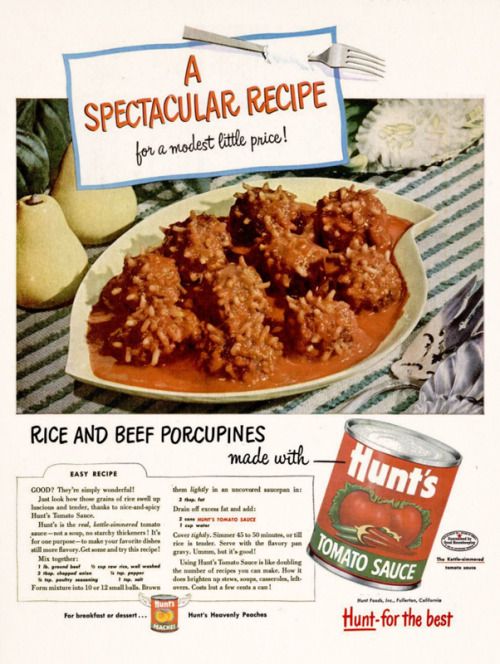 Hunt’s Tomato Sauce, 1953