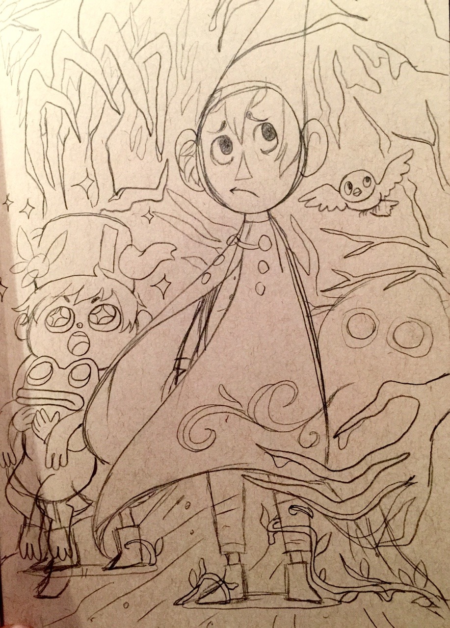 koolaid-girl:  A little process this for my OTGW drawing. I’m still mad I should