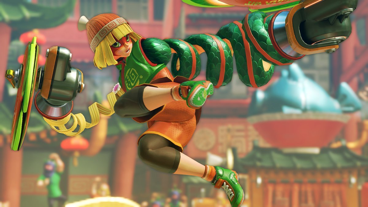 kingofe3:The fighting noodle girl Min Min revealed for ARMS! ARMS also launches on