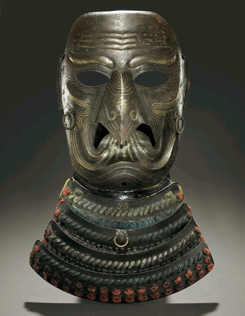 Karasu Tengu Somen (Full Face Mask). Meiji period (19th century) , JapanThe russet-iron mask constru