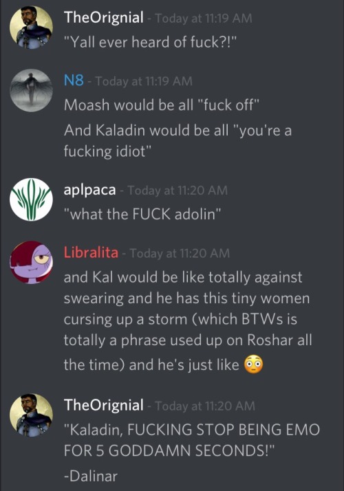 Reason #203498209856 why you should join the Cosmere Discord chat.