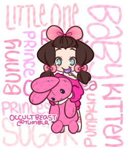 princessdoodle21:  occultbeast:  please don’t remove the source ♡´･ᴗ･`♡  |  by occultbeast some baby appreciation for my littlemilknymphe!   If only I had a daddy but this is still cute