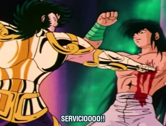ashinychandelure:  Con decirle que se pusiera una camisa era suficiente, Shura :’v