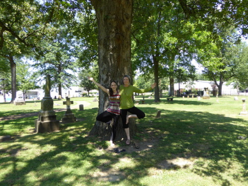 Megan and Barbara in double trunk tree pose. Photo Credit Holly Courmier