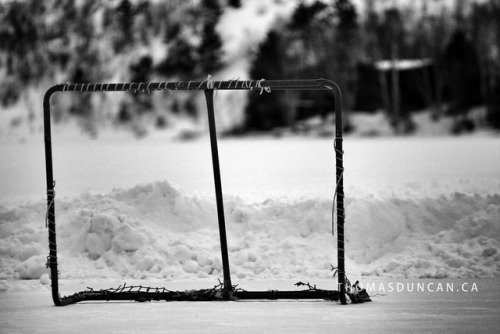 Hockey. #ice #lake #frozen #hockey #icehockey #pondhockey #puck #net #goalie #winter #sudbury #ontar