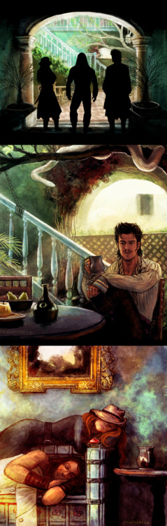 Some wip pics for that old art where The Ranger’s crew buys the Nassau brothel and Vane and An