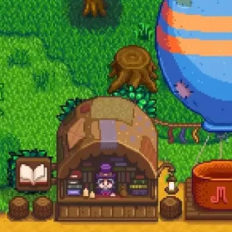 More Stardew NPC Sims: (mouse Hat Vendor, Travelling Merchant, The Witch, Bookseller)