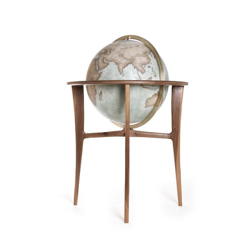 Our 50cm (19.6 inch) Floor Standing Globe - a popular combination this is a handcrafted Walnut base 