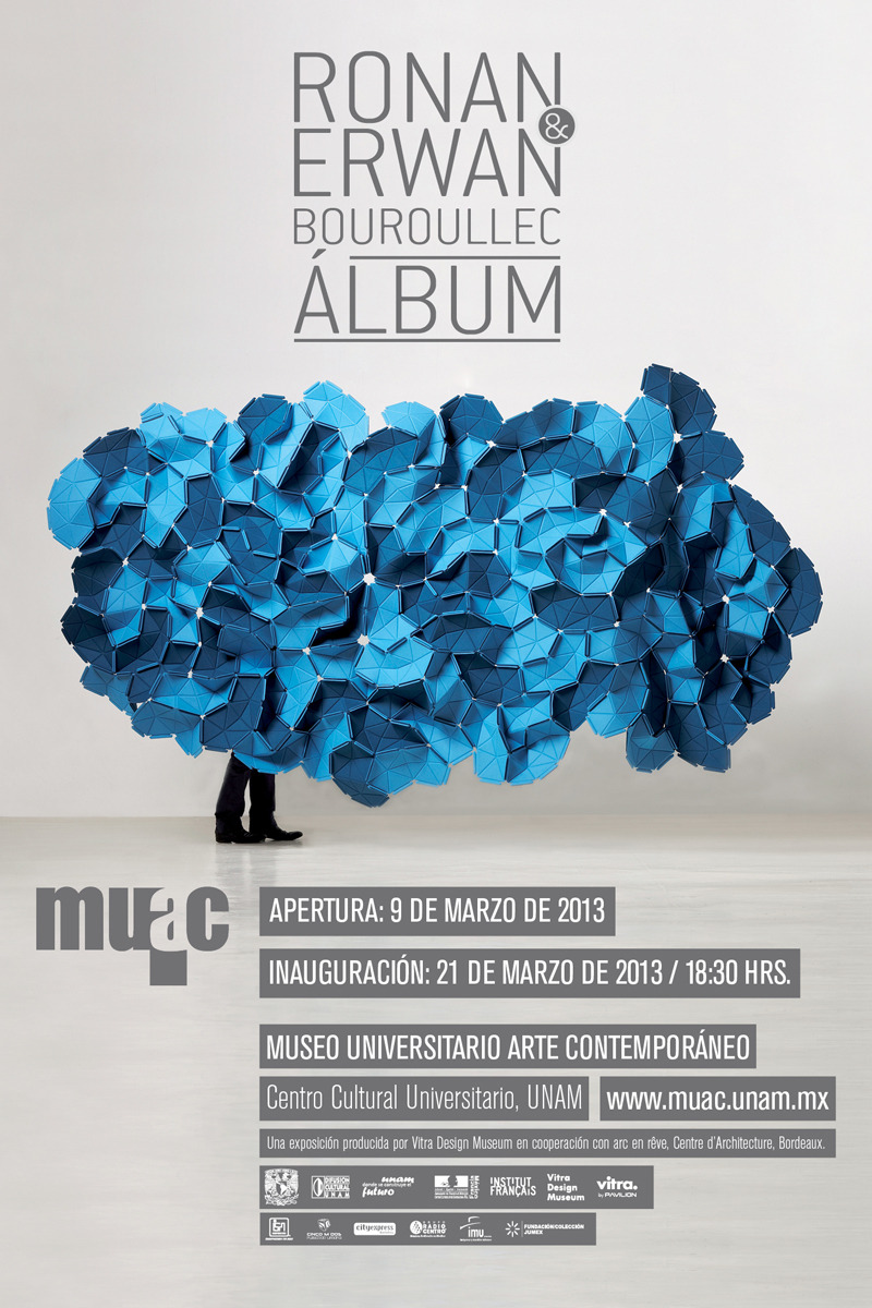culturaunam:  Ronan y Erwan Bouroullec: Álbum. Apertura: 9 de marzo de 2013. Inauguración: