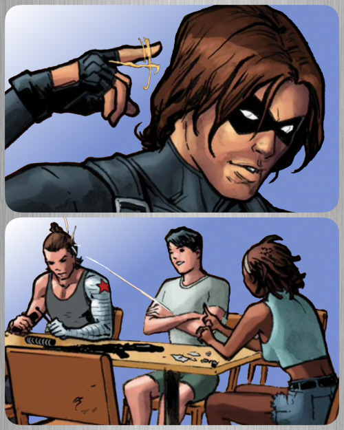 avengerscompound:Bucky Barnes being adorable in Strikeforce (2019)