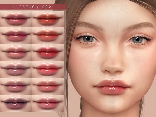 Lipstick 022 • Female• Toddler to Elder• 22 colors• Compatible with sliders• HQ compatible T.O.UDo n