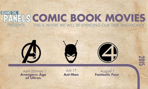 feedmecomicart:    Comic Book Movie Release Date Infographic Timeline. Source