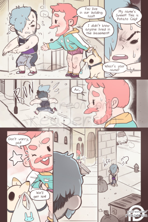 sweetbearcomic: Support Sweet Bear on Patreon -> patreon.com/reapersun ~Read from beginning~ <-Page 22 - Page 23 - Page 24-> An early update this week since tomorrow I’ll be at Crunchyroll Expo :)) 