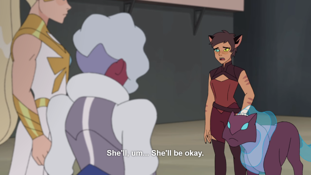 i love this moment partly because i think it’s a big step for catra but also because of how adora is looking at her in the last...