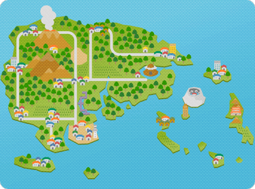 ochazuke-yokochou: [Pokemon region maps: Kanto, Johto, Hoenn, Sinnoh, Unova and Kalos]