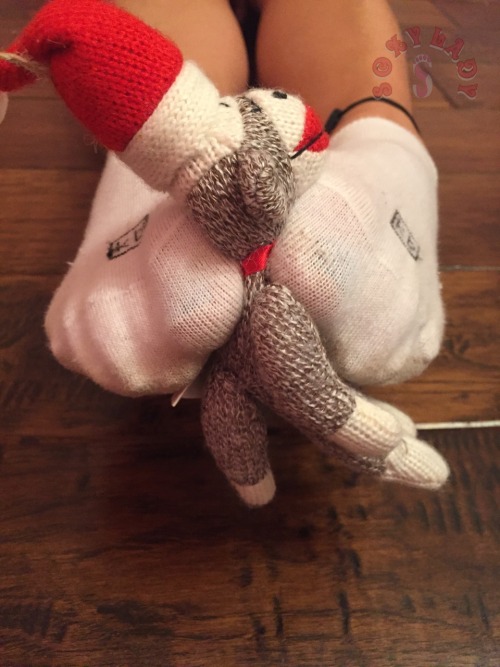 soxlover7535: The heat from his sock monkey outfit was only intensified as her toes encompassed his 