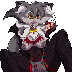 scaitblue:  aaand last pic , since is halloween here ~ now we have malanie as a Vamp with some stawberry jam waiting for her favorite lemur ~  hnnng &lt;3 &lt;3 &lt;3 &lt;3