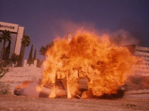 Just a few of the many explosions in about the first 10 seconds of Richard Pepin’s Hologram Man.