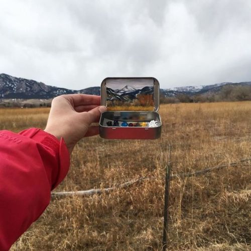 Colorado-based artist Heidi Annalise illustrates hypnotic landscapes inside mint tins, while showcas