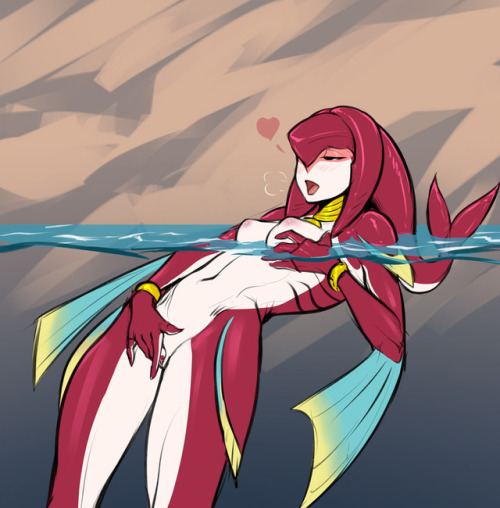 xizrax:  sketch commission of a female Zora.is she in the sidon fan club? or the Hylian champion fanclub. let your heart  dirty mind decide!