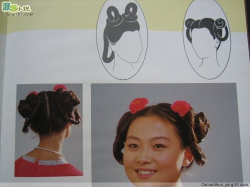 scareferencedesk: xiao3la4jiao1:  Reconstructions of various Tang dynasty hairstyles, found on 