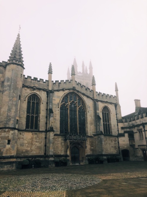 misty mornings at magdalen college, oxford