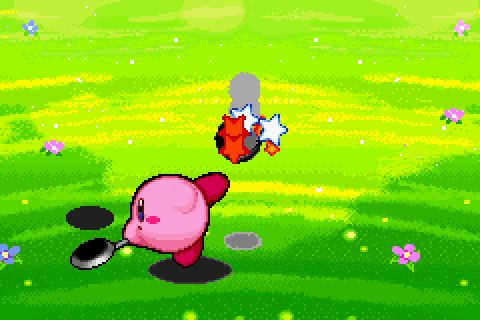 dread-pirate-rob:  vgjunk:  Kirby: Nightmare in Dream Land, Game Boy Advance.   I watched this for so long expecting the bomb to explode.