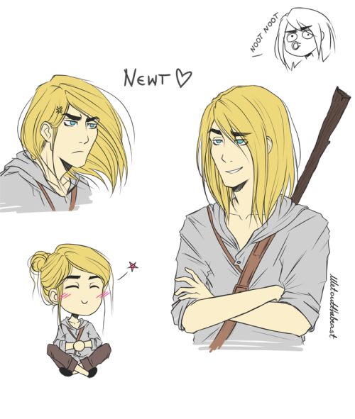 some book!version Newt doodles